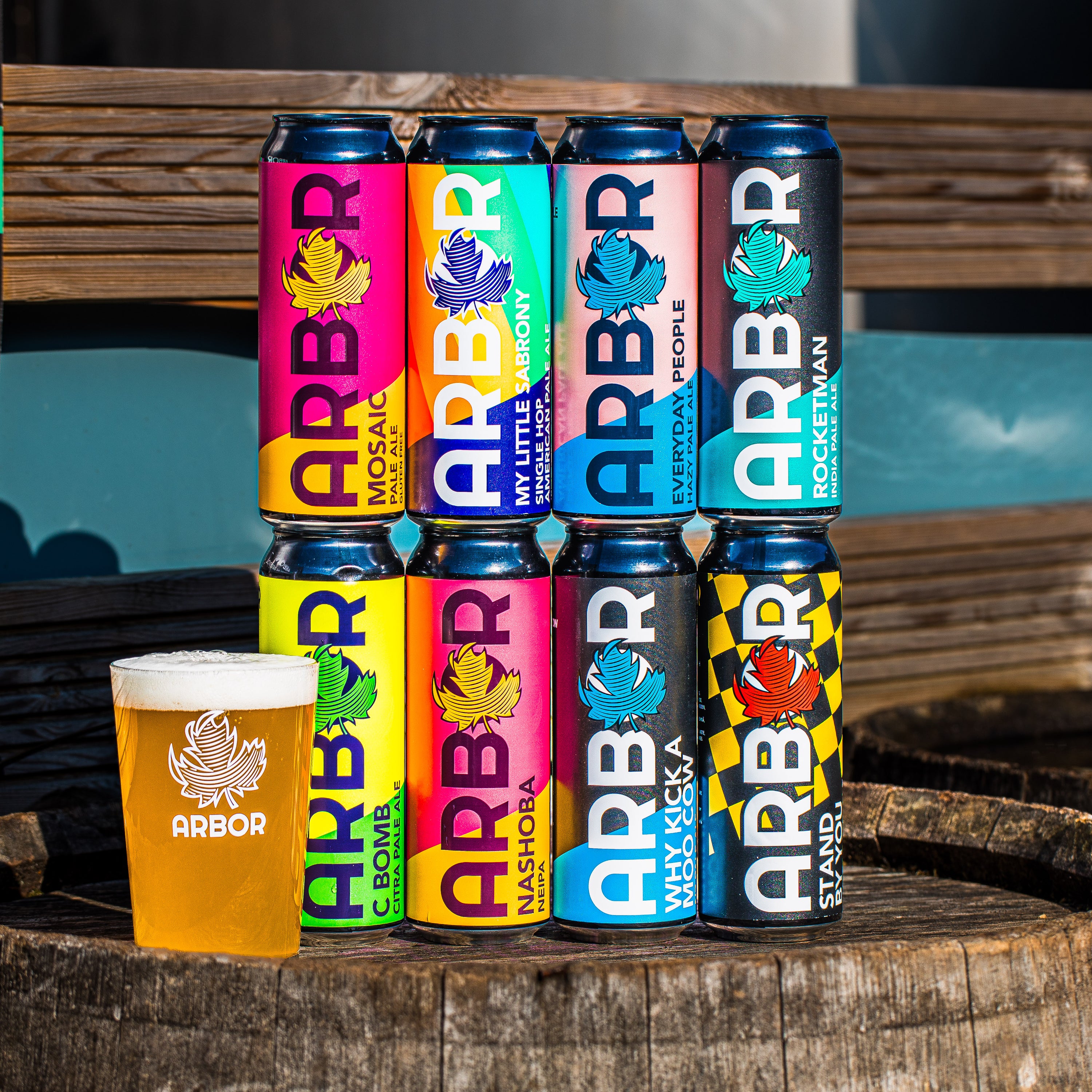 Arbor Ales full craft beer can range including Mosaic, Rocketman and C-Bomb, Brewser subscription box