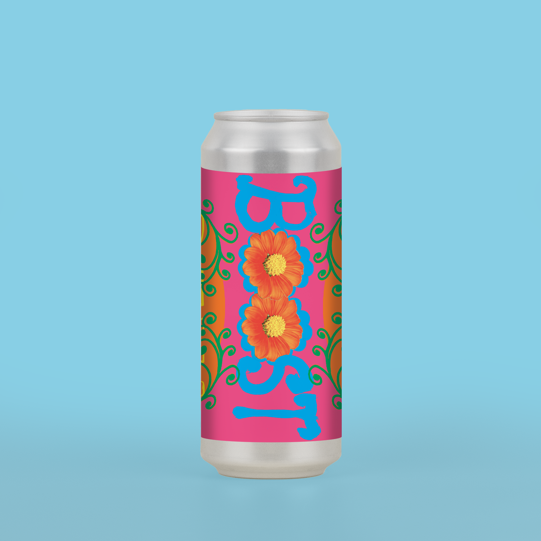 DEYA Brewing Company Boost can with floral label, craft beer in a Brewser subscription box