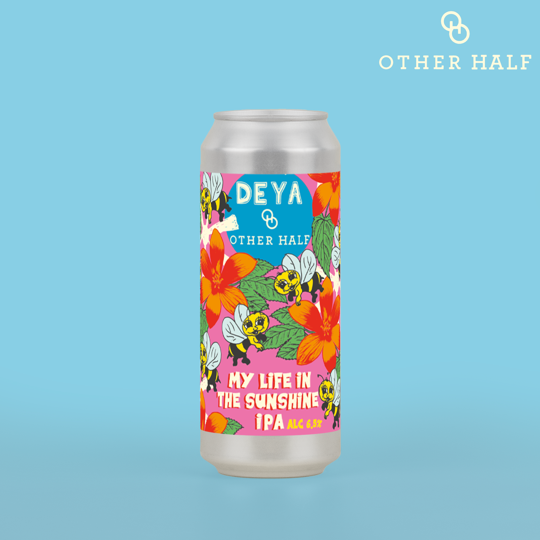 DEYA x Other Half My Life In The Sunshine IPA can with floral bee label, Brewser subscription box